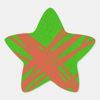 Sticker Étoile verdure art abstrait