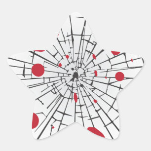 Sticker Étoile verre brisé d'halloween