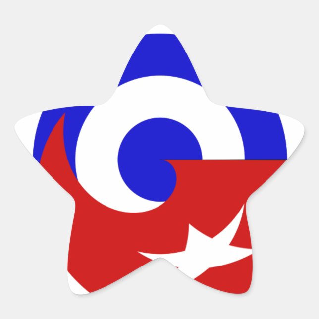 Sticker Étoile Versions du drapeau de Cuba (Devant)