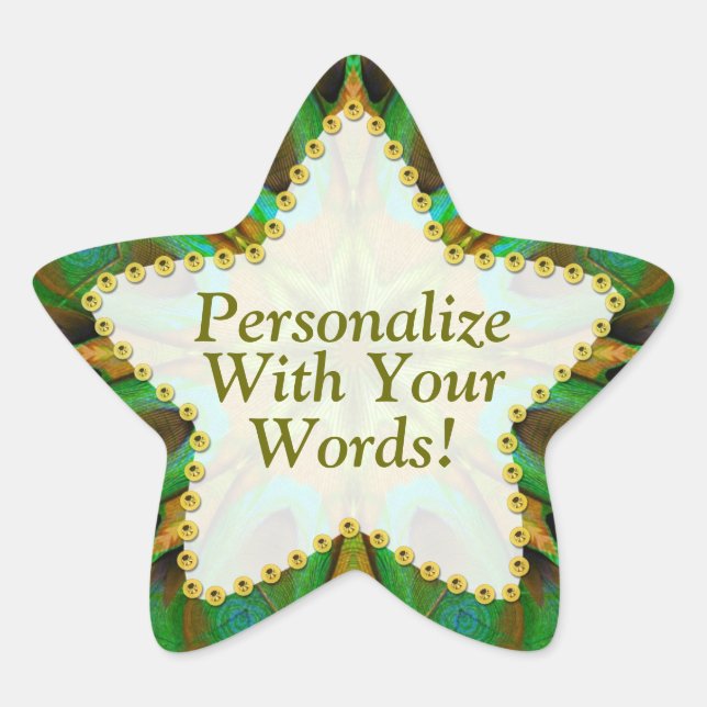 Sticker Étoile Verte De La Nature (Devant)