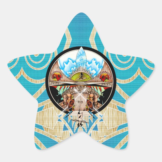 Sticker Étoile Village de Tiki (Devant)