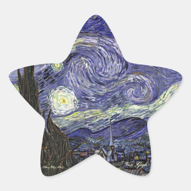 STICKER ÉTOILE VINCENT VAN GOGH HOLIDAERS - STARRY NIGHT (Devant)