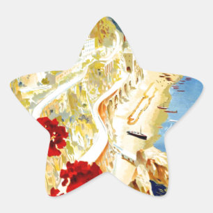 Sticker Étoile Vintage Amalfi Italie Europe Travel