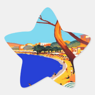 Sticker Étoile Vintage Côte d'Azur Voyage en France