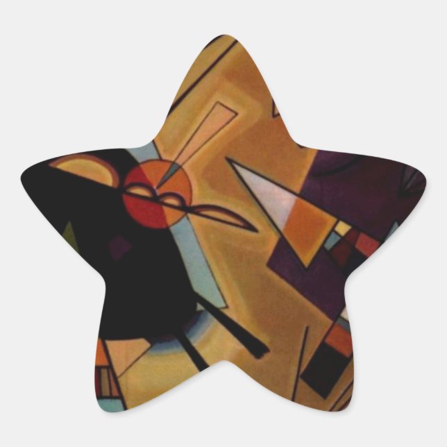 Sticker Étoile Violet noir Kandinsky (Devant)