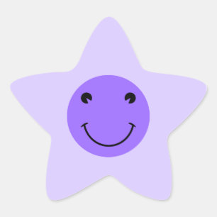 Sticker Étoile Visage Bleu Violet