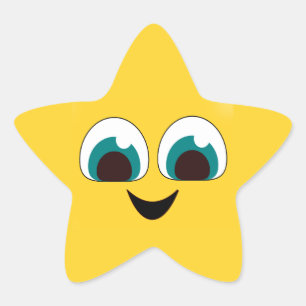 Sticker Étoile Visage souriant heureux