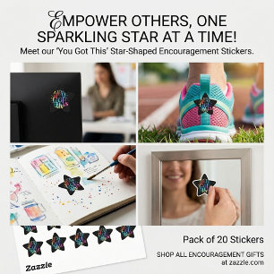 Sticker Étoile Vous y êtes étoiles et couleurs inspirantes