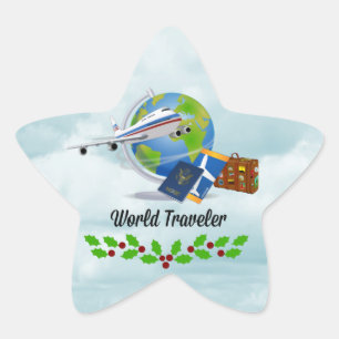 Sticker Étoile Voyageurs du monde Noël
