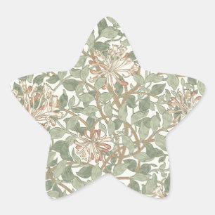 Sticker Étoile William Morris Honeysuckle Vert Floral
