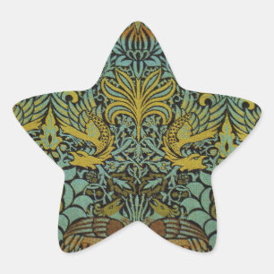 Sticker Étoile William Morris Peacock Dragon Fond d'écran