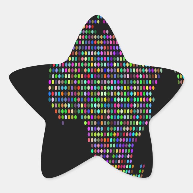 Sticker Étoile world earth planet globe (Devant)