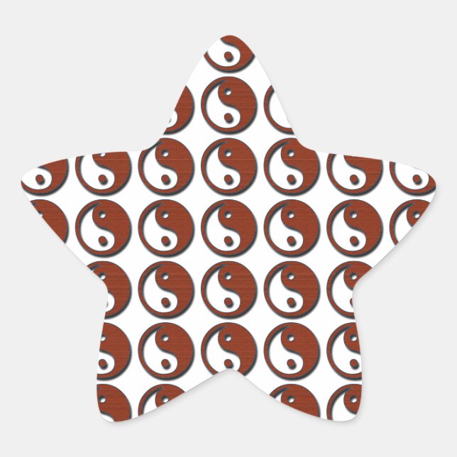 Sticker Étoile Yin Yang par Shirley Taylor (Devant)