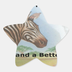 Sticker Étoile Zebra Portrait, Amboseli : L'Esprit du Savann