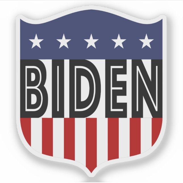 Sticker étoiles BIDEN et rayures (Devant)