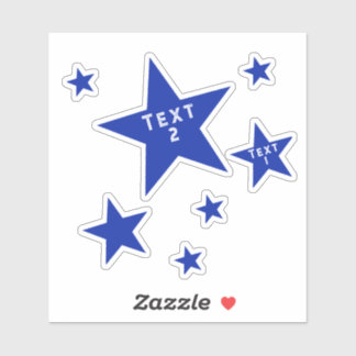 Sticker Étoiles bleues