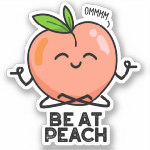 Sticker Être À Peach Funky Fruit Pun