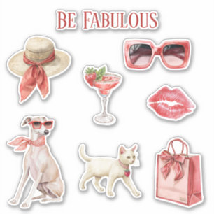 Sticker Être Chapeau de Lunettes de Rouge à Nouage Fabuleu