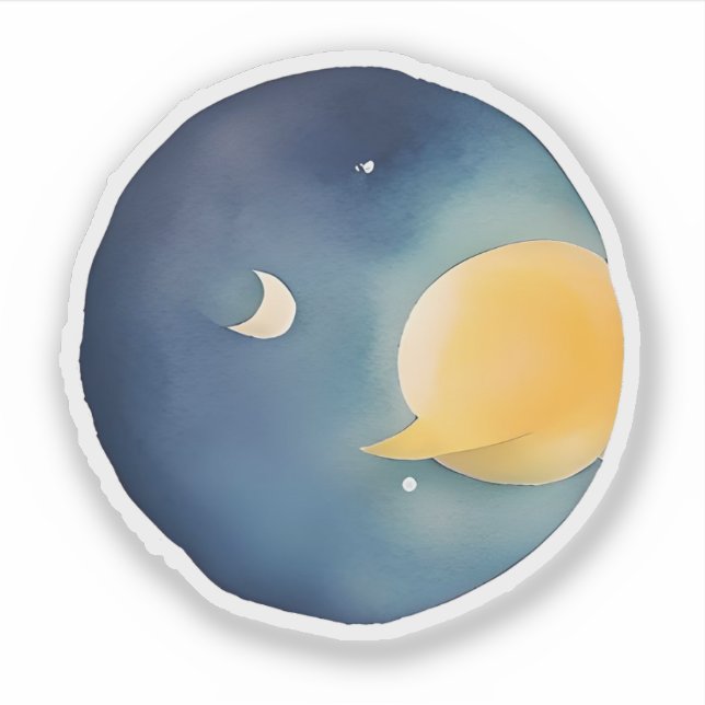 Sticker Étreinte au clair de lune (Devant)
