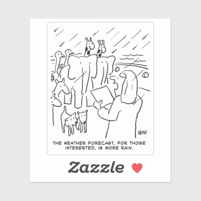 Sticker Etude biblique drôle ou histoire biblique de l'arc (Feuille)