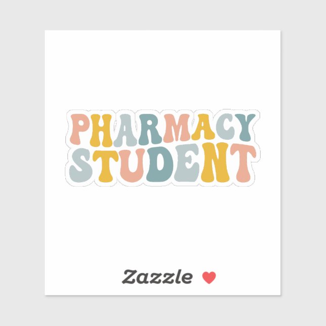 Sticker Étudiant en pharmacie (Feuille)