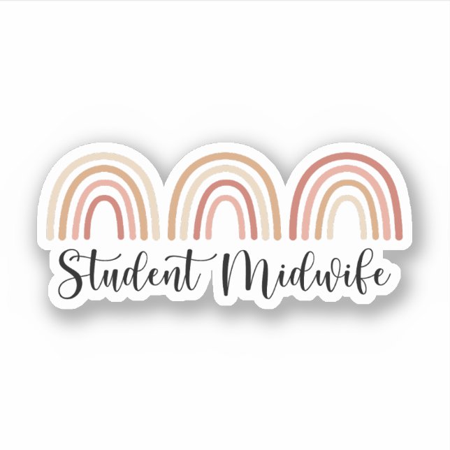 Sticker Étudiante sage-femme, étudiante de Midwifery (Devant)