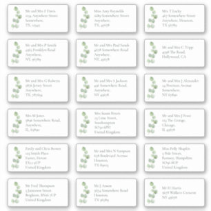 Sticker EucaIyptus Nom du bénéficiaire individuel Adresse