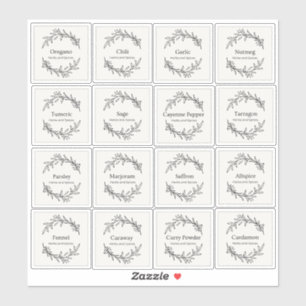 Sticker Eucalyptus Cuisine Herbes culinaires Épices Script