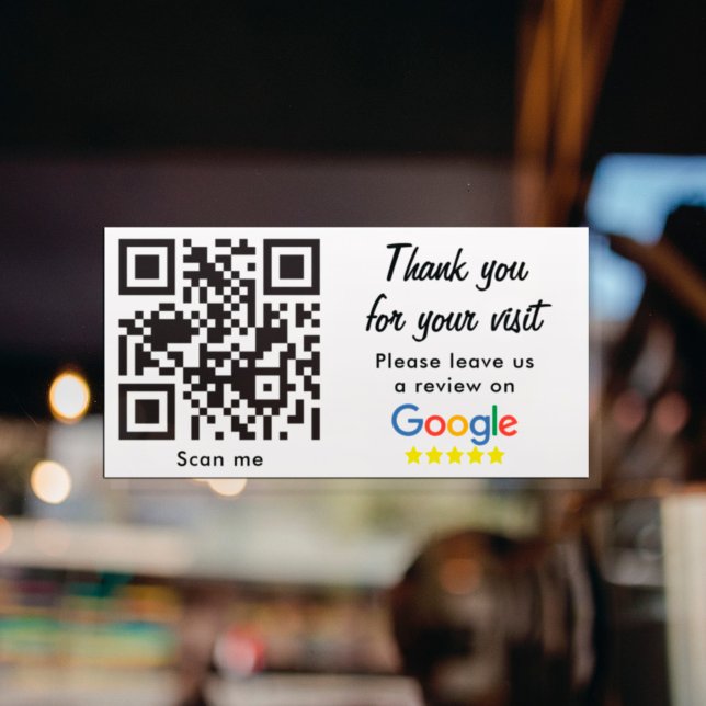 Sticker Évaluation d'entreprise avec Google Avis Code QR (Créateur téléchargé)