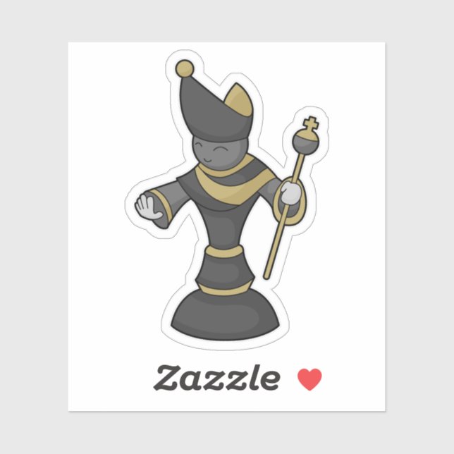 Sticker Évêque Échecs Équipe Échecs (Feuille)