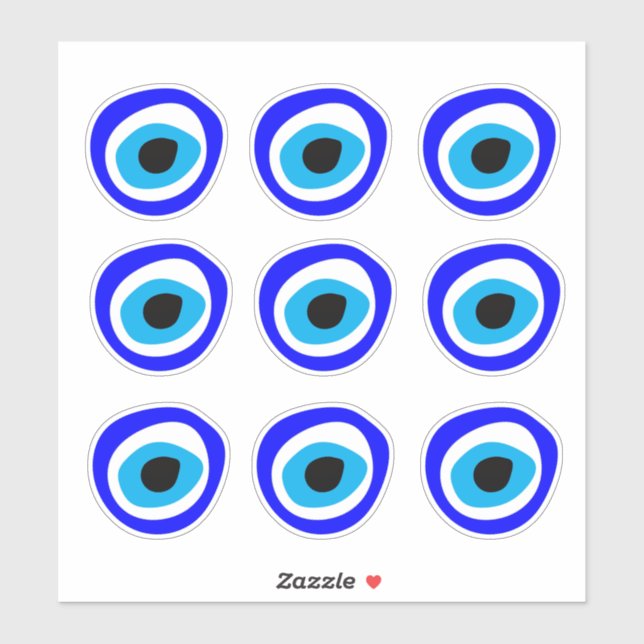 Sticker Evil Eye Talisman & amulet arabe /charme grec (Feuille)