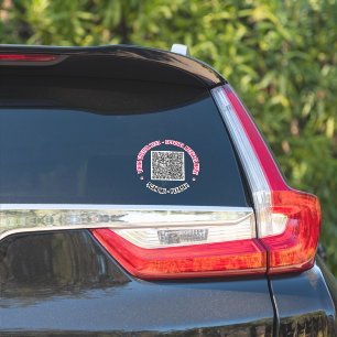 Sticker Exemple d'autocollant de code QR et de texte perso