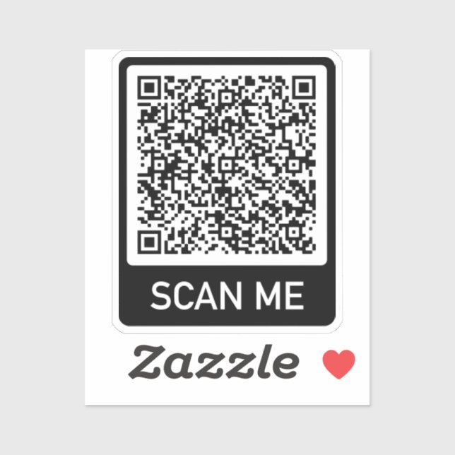 Sticker Exemple d'autocollant de code QR personnalisé (Feuille)