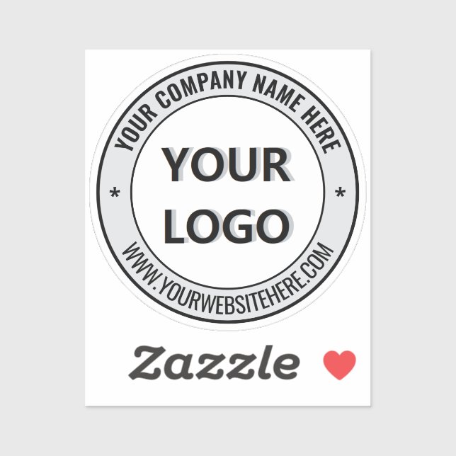 Sticker Exemple d'autocollant promotionnel avec logo et te (Feuille)