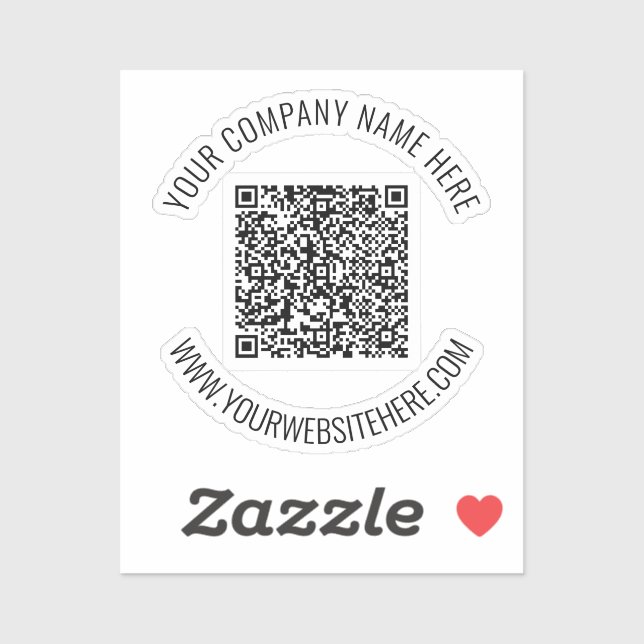 Sticker Exemple d'autocollant promotionnel avec QR Code et (Feuille)