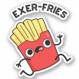 Sticker Exer-frites Funny Fries Puns
