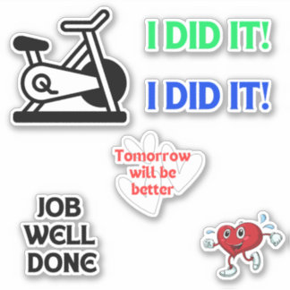 Sticker Exercice, Citation Affirmative, Vélo, Je L'Ai Fait