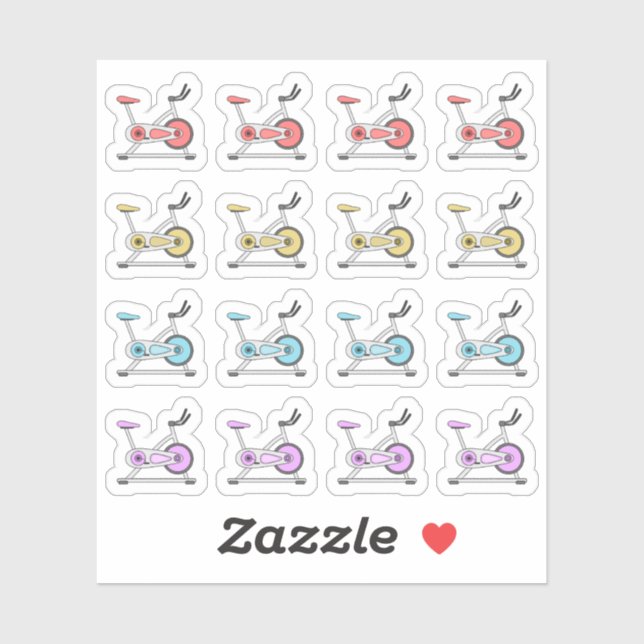 Sticker Exercice vélo de rotation Gymnase entraînement Car (Feuille)