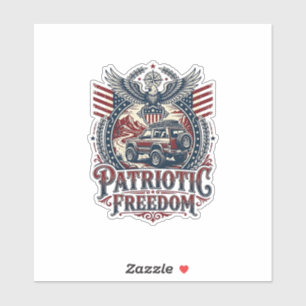 Sticker Explorateur de la route du désert patriotique
