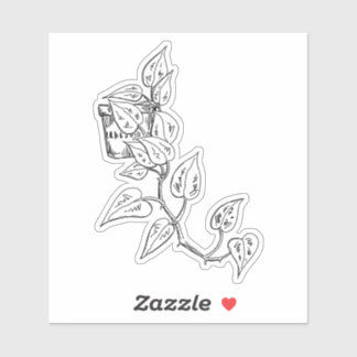 Sticker Exploration de l'autocollant Pothos