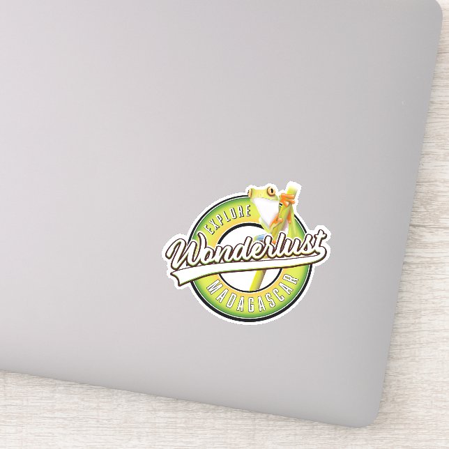 Sticker Explorer Madagascar envie de voyager (Détail)