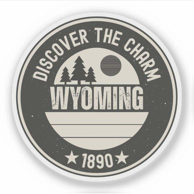 Sticker Explorer Wyoming - Conceptions pour chaque amoureu (Devant)