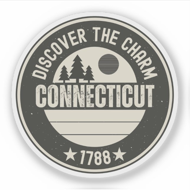Sticker Explorez Connecticut- Designs for Every Lover (Devant)