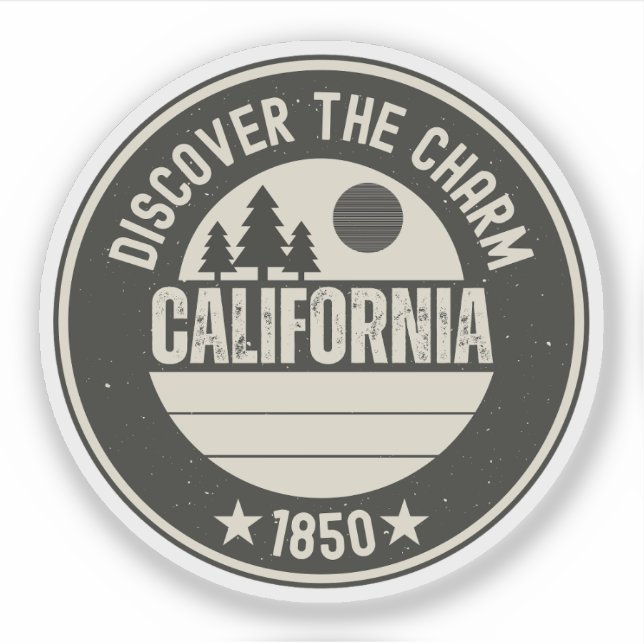 Sticker Explorez la Californie - Conceptions pour chaque a (Devant)