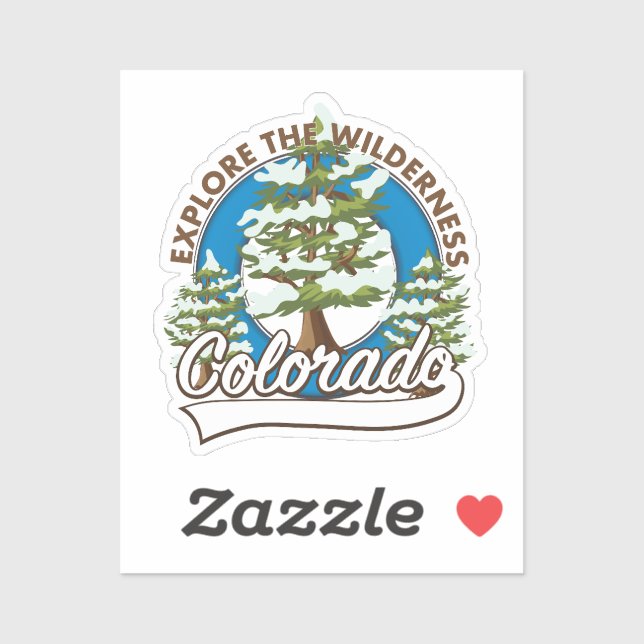 Sticker Explorez la nature sauvage, Colorado (Feuille)