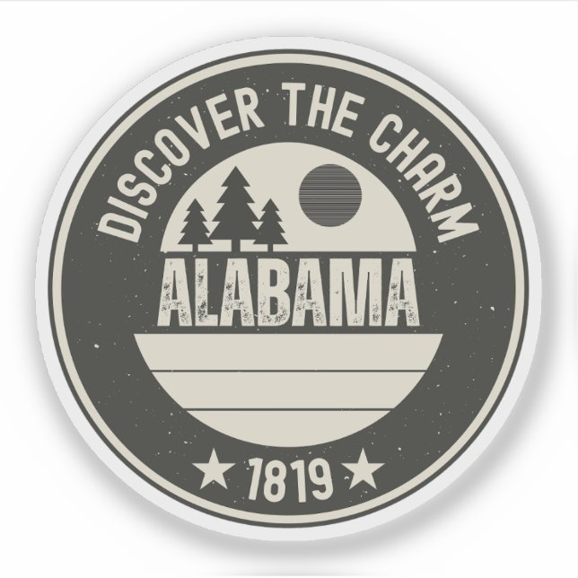 Sticker Explorez l'Alabama - Designs pour chaque amoureux (Devant)
