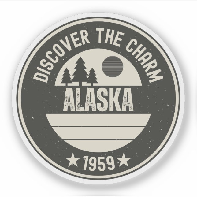 Sticker Explorez l'Alaska - Conceptions pour chaque amoure (Devant)