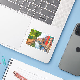 Sticker Explorez le charme vibrant de Burano