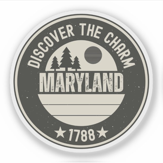 Sticker Explorez le Maryland - Conceptions pour chaque amo (Devant)
