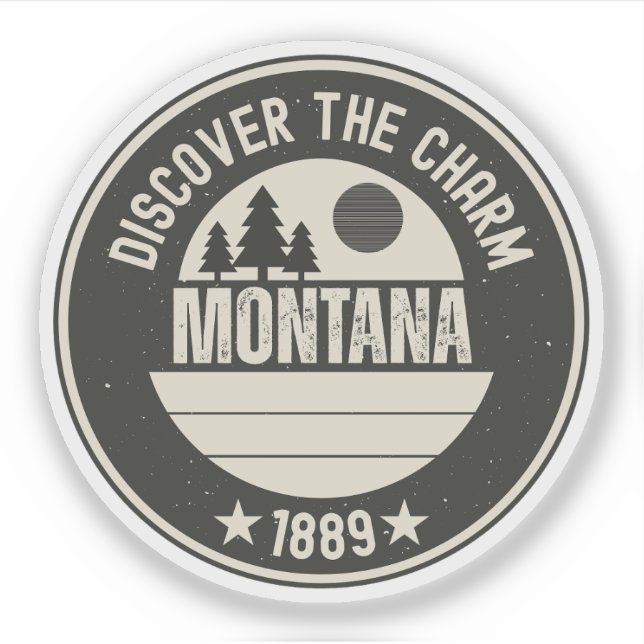 Sticker Explorez le Montana - Conceptions pour chaque amou (Devant)